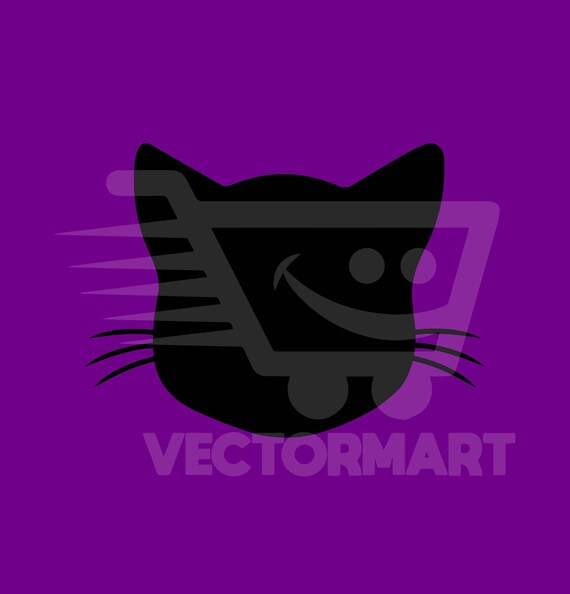 Download Cat Head Art Svg Pdf Eps Png Dxf Tiff Vector Clip Art Etsy
