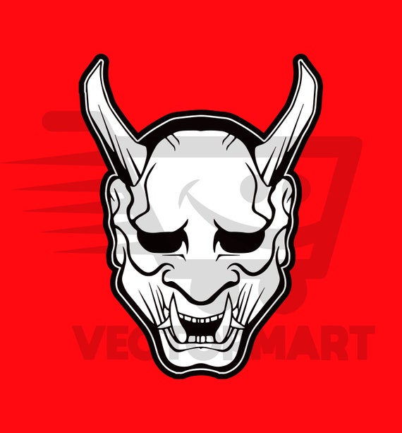 Oni Demon Svg Pdf Eps Png Vector Image Perfect For Cricut Etsy