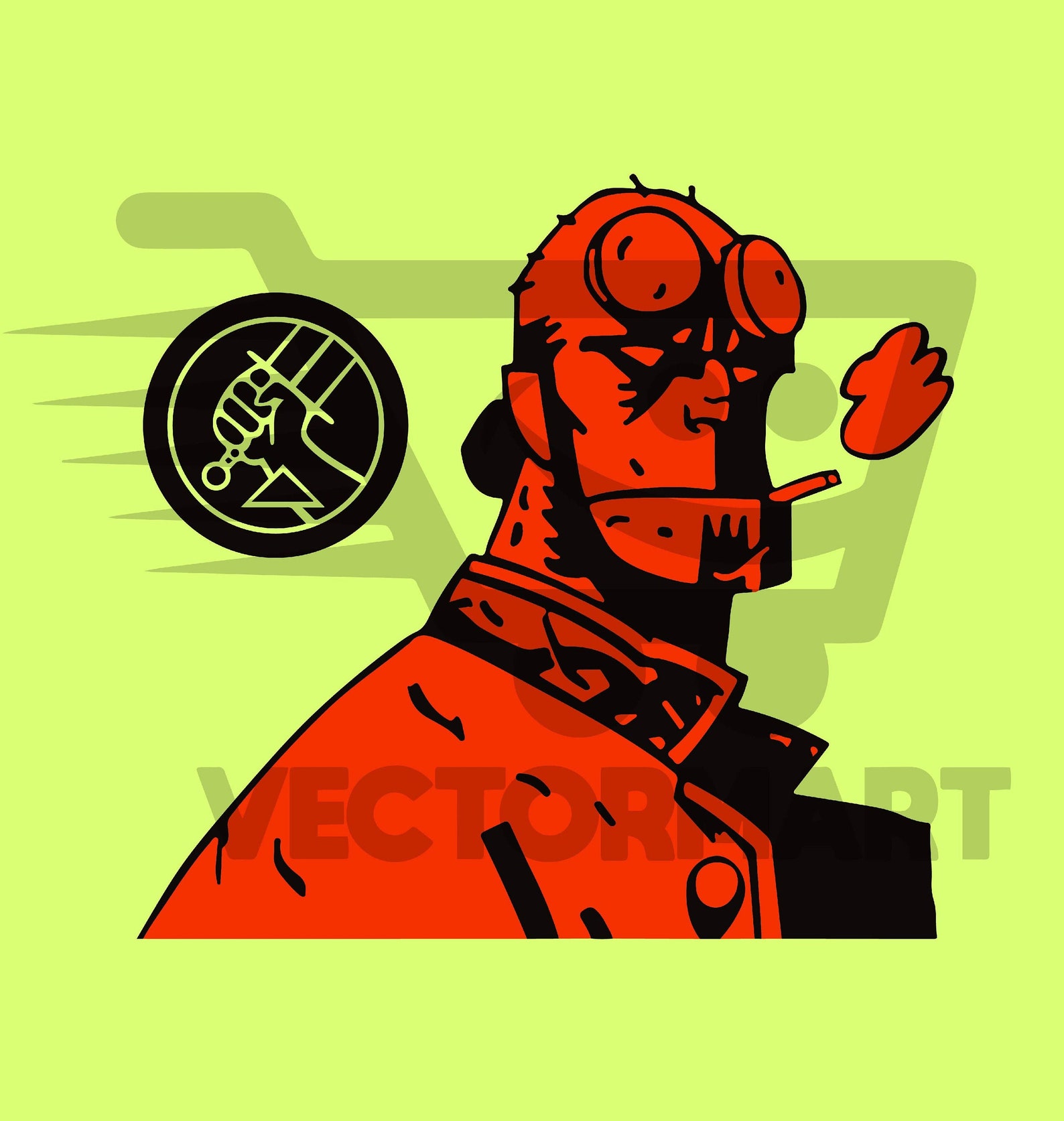Download Hellboy BRPD Logo Vector Art SVG PDF Eps Png Jpg Vector | Etsy