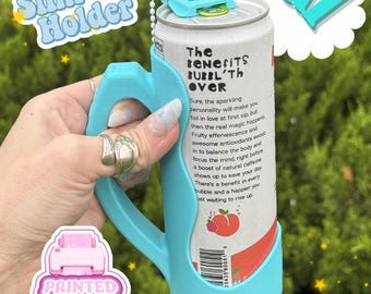 12oz Slim Can Holder with Handle, Fits Alani, Redbull, Bubbl'r Cans