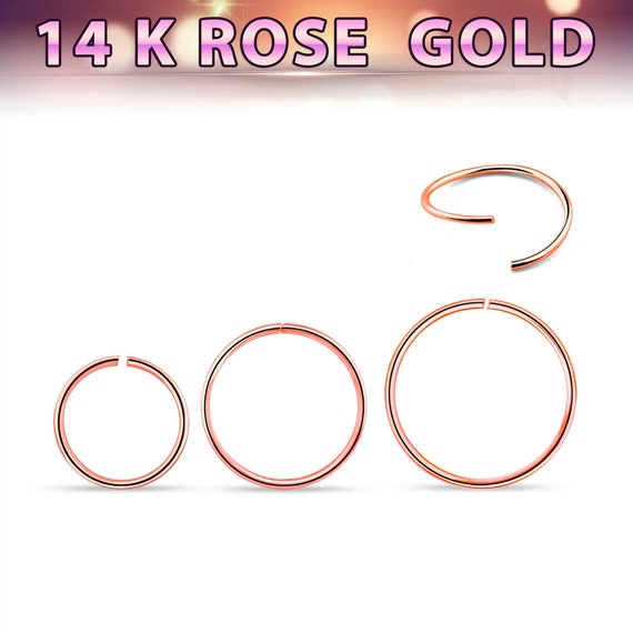 14kt Gold and Platinum Nose Rings