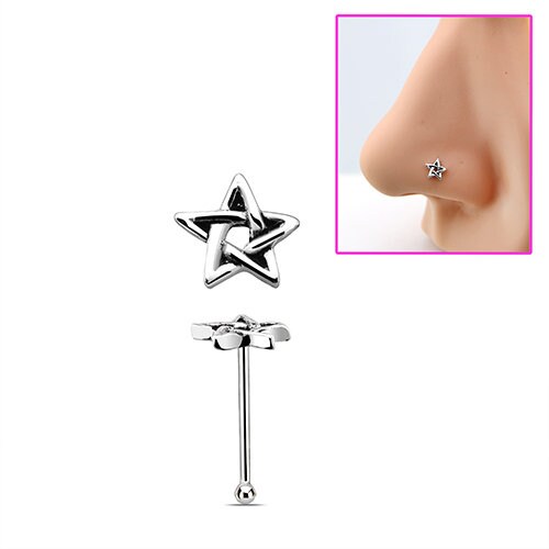 Pentagram Nose Stud Etsy