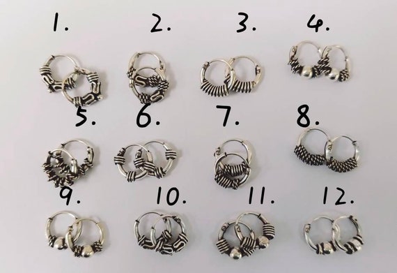 Sterling Silver Bali Style Twist Hoop Earrings Sterling Silver Bali Style Twist Hoop Earrings