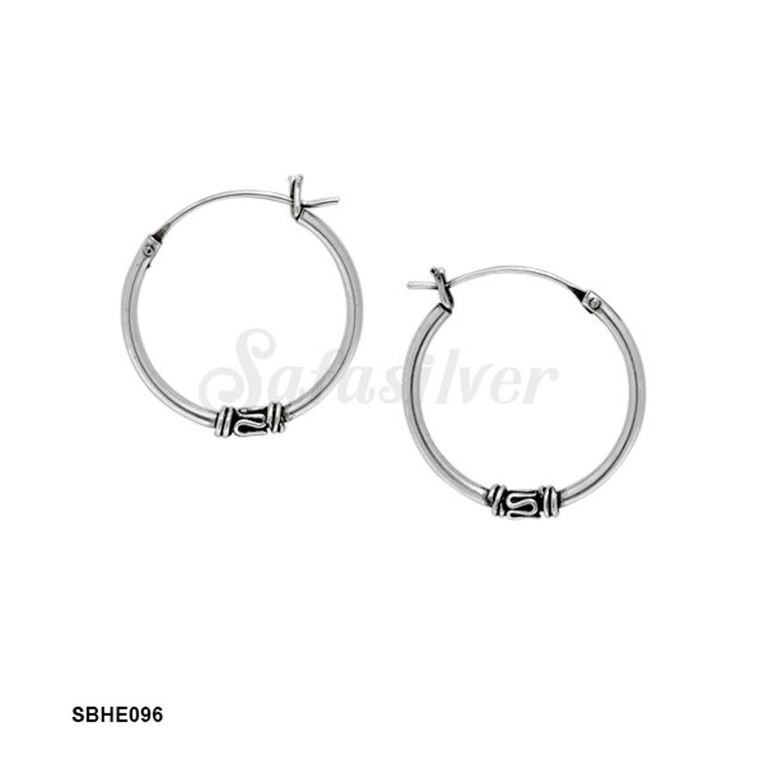 Sterling Silver 925 Hoop Earrings 20mm Silver Hoop Earrings Etsy