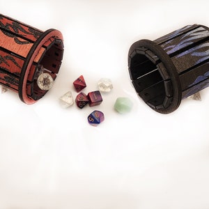 Flame Etched Dice Cup for Table Top Gaming and Wargaming