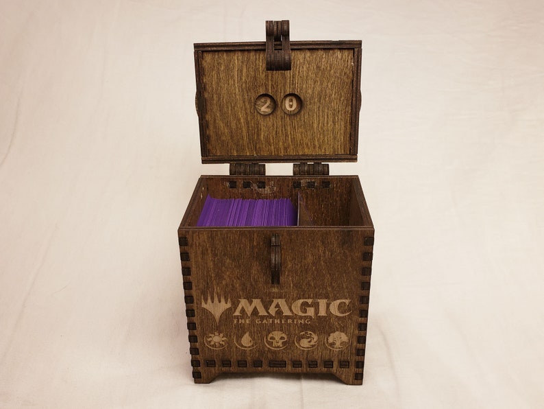 Wooden Handmade Magic the Gathering Deck Box With Living Hinge Etsy