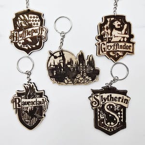 Wizarding School  Wooden Keychains