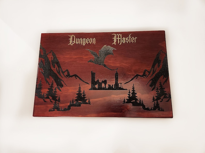 Dungeon Lettering Customizable Handmade Wooden Dungeon Master Screen - Etsy