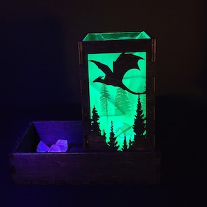 Light up Wooden Dice tower.