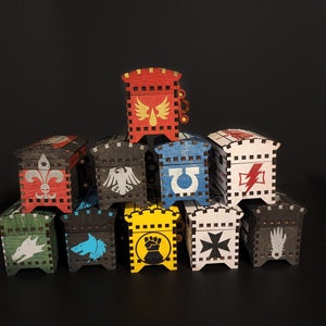 Customizable Wooden Dice Chests for Wargaming