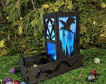 Light up Color Changing Dragon Dice tower.