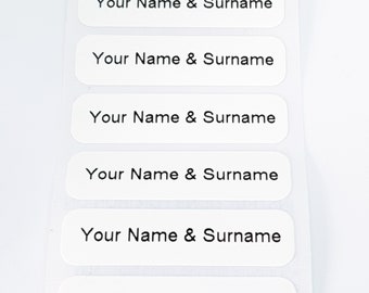 50 Printed Iron On Personalised Labels Name Tags School Tags Etsy
