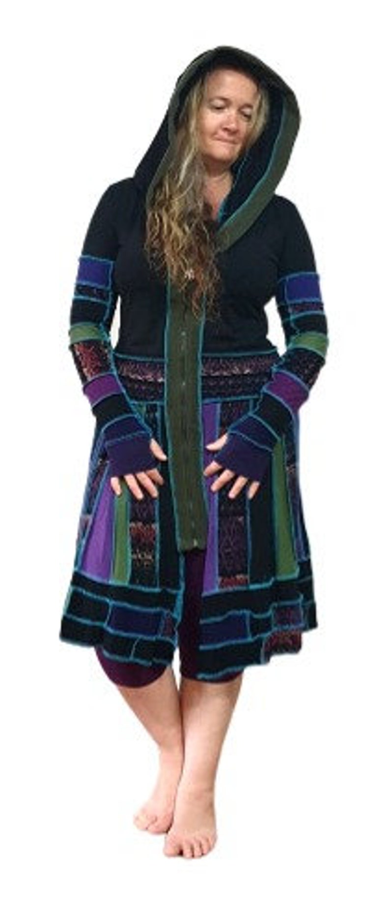 Gypsy Owl *Keisha* Up-cycled Woman/'s Jacket Dress festival fashion