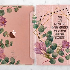 iPad case Bible iPad case quote iPad case floral iPad case flowers Inspirational case Case sayings iPad case 9 7 iPad case 12 9 Rose gold