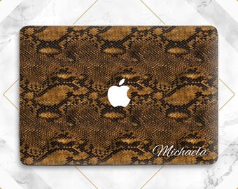 Funda para Macbook con estampado de piel de serpiente, funda personalizada con estampado animal, funda para Macbook moderna, funda para chica moderna personalizada Pro 16 14 Air 13 15 2026 Neo