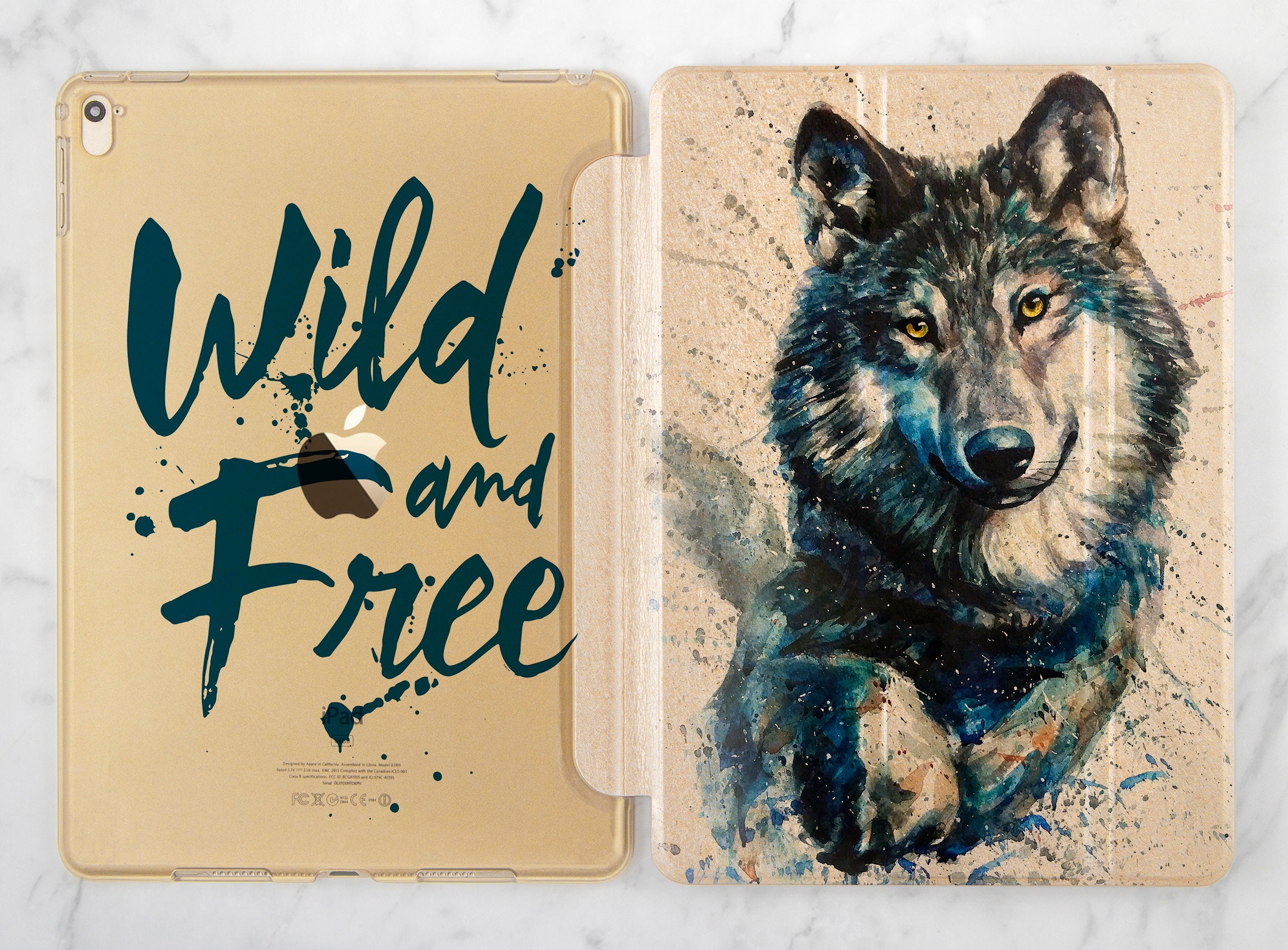 IPad Case Wolf Rose Gold iPad Smart Case iPad Case Animal Wild and