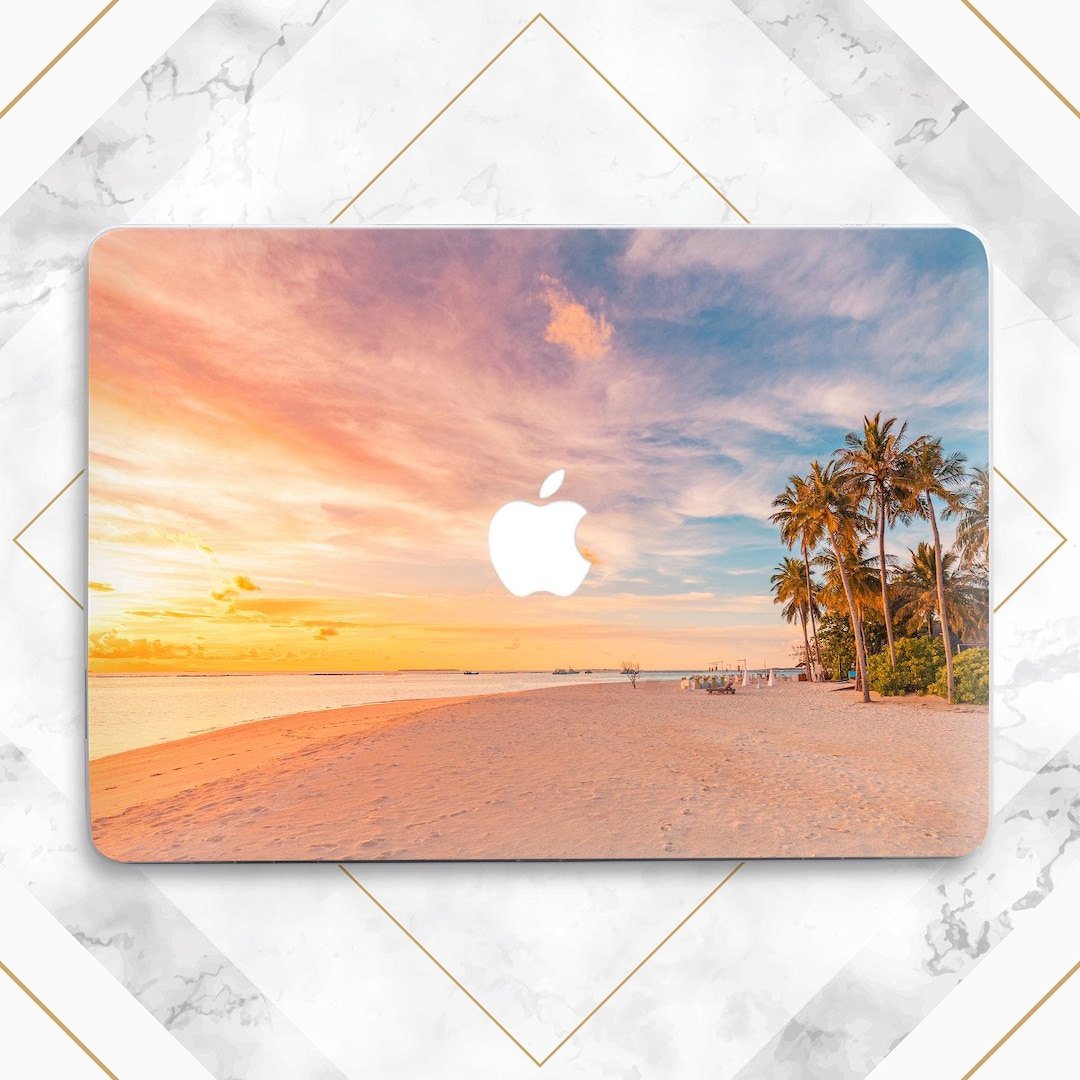 MacBook Cover Aesthetic Voyage Beach MacBook Hard Case Palm Tree Sleeve ...