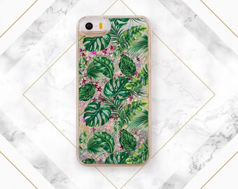 Phone case green iPhone case leaves Phone case leaf Floral skin iPhone case nature Green leaves Tropical laves iPhone case tropical SGG_081