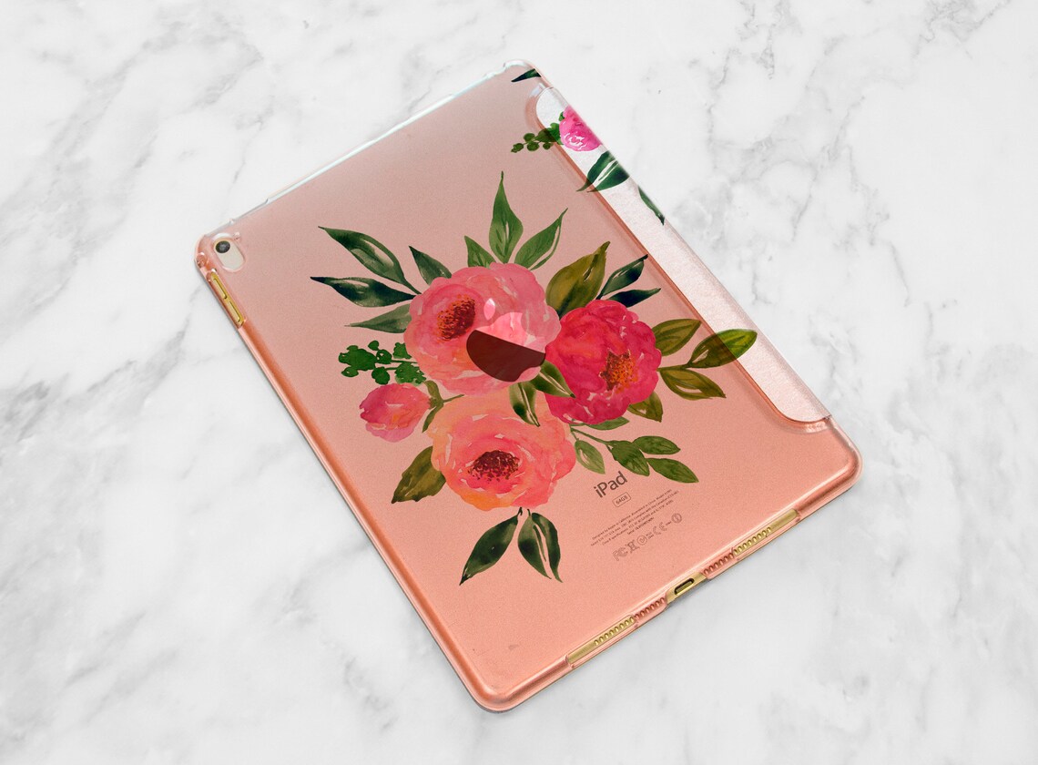 Personalized iPad case Pink flower Spring Girly Custom case Etsy