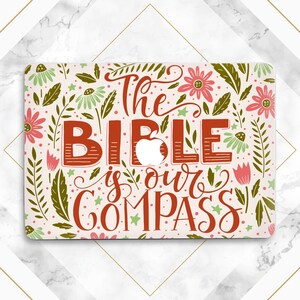Capa para Macbook com a Bíblia, frase inspiradora, capa rígida para Macbook, capa floral para Macbook, arte com flores silvestres, afirmação para Macbook