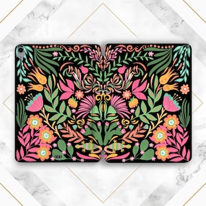 iPad case reptile Flowers art case Cute cactus case iPad case black iPad smart case Mexican plants art Summer print case Colorful botanical
