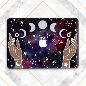 Moon phases art Macbook case witchy Night Sky Stars Macbook case space Occult magic art Macbook case girl Macbook case woman 2024 M3 M2 M1