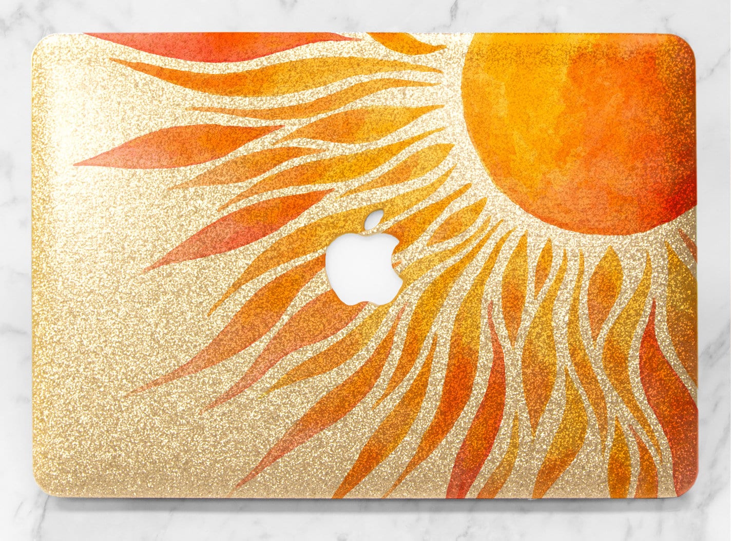 Golden Leaf Nature Pattern Floral Design MacBook Air 13 