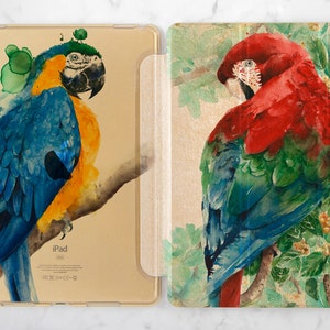 Red parrot iPad smart case Blu bird iPad case 9 7 iPad case gold Golden smart case iPad case 10 5 iPad mini 5 iPad 2018 case iPad case 12 9