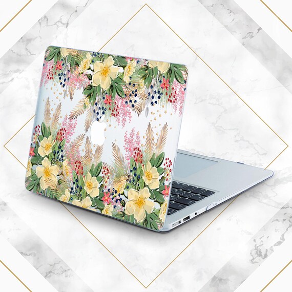 かわいい花柄のMacbookベリー柄Macbookクリアケース植物柄フローラル