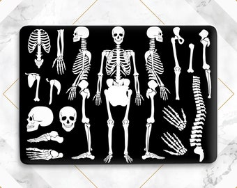 Macbook case skull Skeleton print case Macbook case science Macbook black case Macbook case man Macbook Air Macbook 2024 case Pro M3 M2 M1