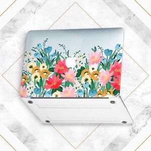 MacBook Floral Case Transparent Plastic Case Wild Flowers Art Case ...