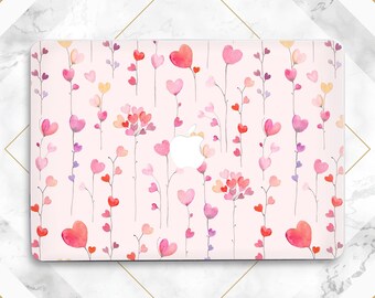 Funda para Macbook con lindos corazones pequeños para el Día de San Valentín. Funda rígida para Macbook. Funda para Macbook femenina. Compatible con Air 13, 2026, Air 15, Pro 14, M5, M4, M3, Pro 16 y Pro 13 Neo.