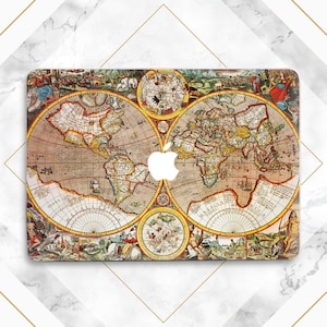 Vintage map print World map art case Macbook hard case Macbook case travel Macbook case man Macbook case voyage Macbook 2024 Inspirational