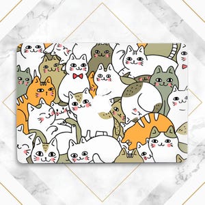 Kawaii cats art Funny animals print Macbook case kitten Cat lover gift Macbook hard case Macbook M4 M3 M2 M1Macbook 2025 case Friends gift
