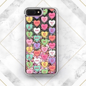 Rainbow hearts Romantic art Glitter case iPhone XS iPhone 8 Plus Valentines day iPhone X s9 case s9 case Galaxy phone case iPhone 7 Plus