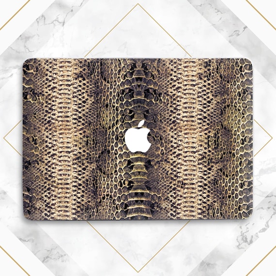 Snake skin print Hard plastic case Animal print cover Fashion Brown Laptop sleeve Cover Trendy Air 13 2026 Neo Pro 14 Pro 16 M5 M4 Air 15