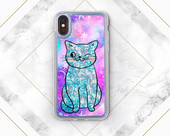 Iphone Case Cat Cute Kitty Iphone Glitter Case Pink Phone Case Etsy Iphone Case Cat Cute Kitty Iphone Glitter Case Pink Phone Case Etsy