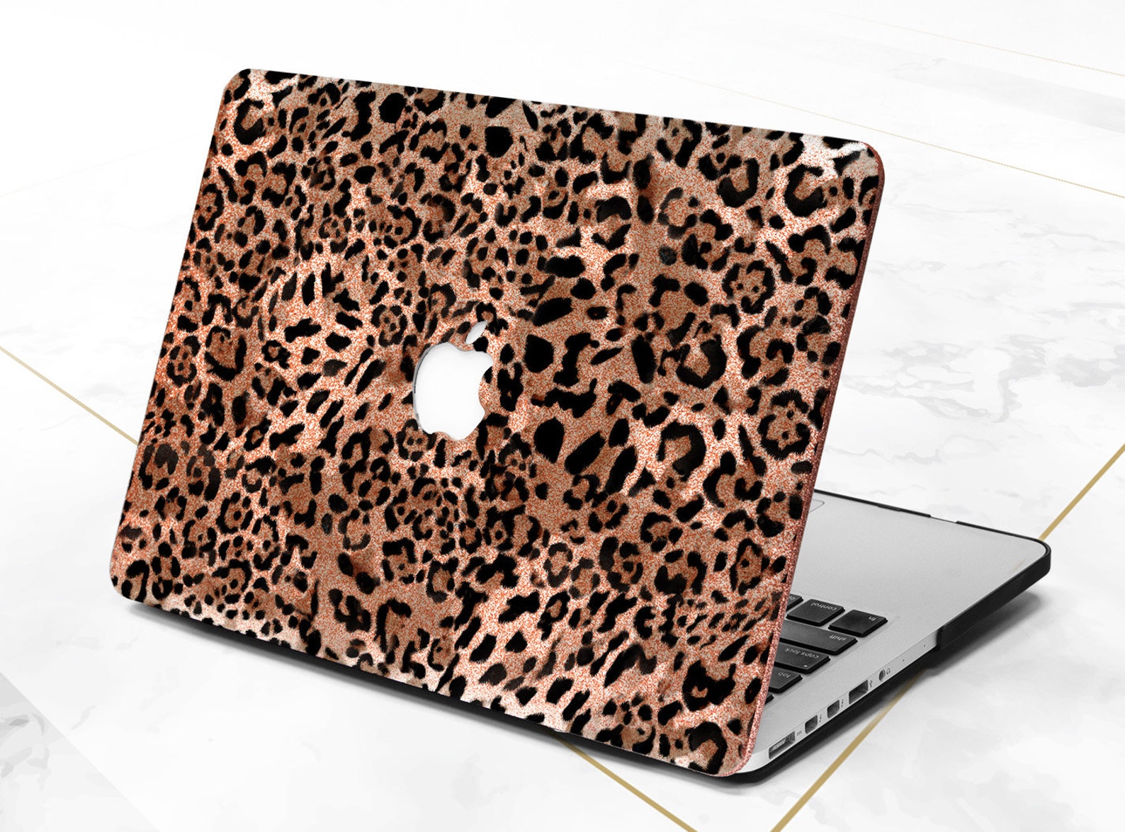 Macbook Case Cheetah Print Glitter Case Air 11 Case Case Pro Etsy