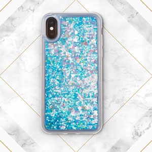 Tiny stars art Constellation print Glitter Waterfall  Liquid Bling Floating iPhone clear case Note 20 Ultra Case for Samsung iPhone 12 Cute