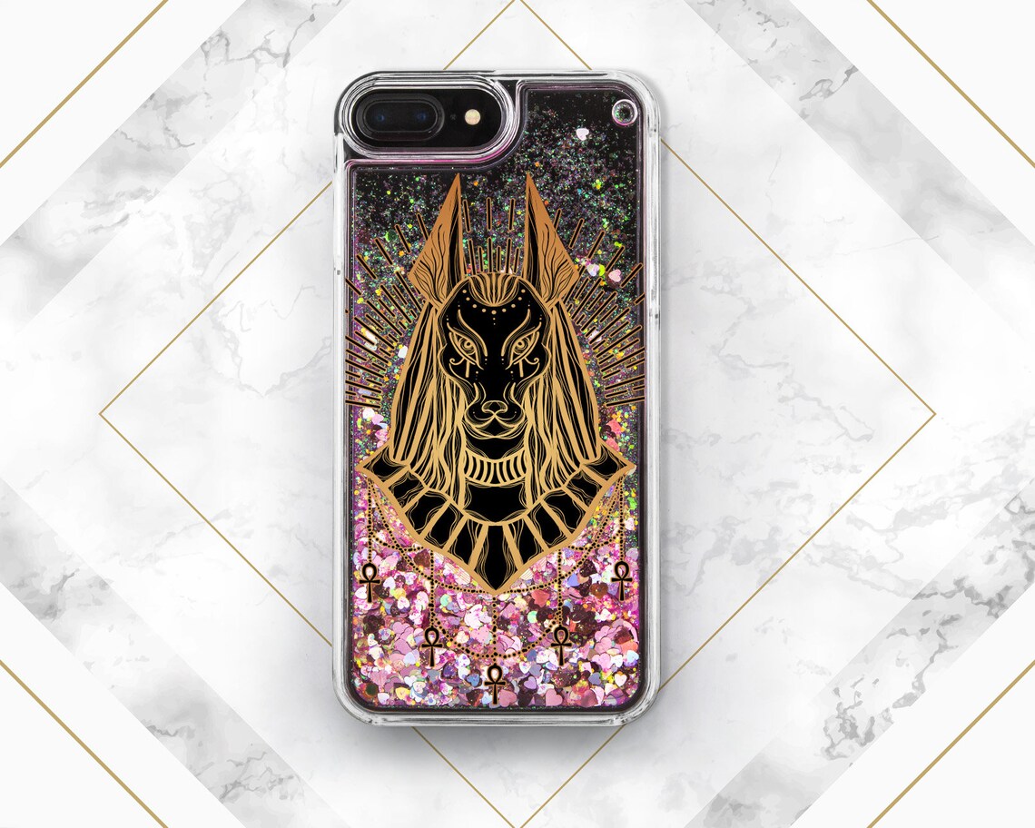 IPhone case egyptian Case with glitter Egyptian god iPhone X Etsy