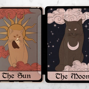 Tarotkortskonst Kattälskare gåva Svart magisk konst iPad-skal katt iPad smart-skal iPad mini 5-skal iPad Air 3-skal iPad mini 4 iPad-skal 9 7 bild 3