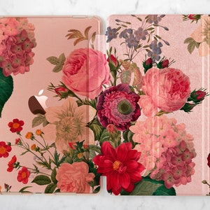 iPad case flowers iPad case summer iPad case roses iPad case peonies iPad 2018 case iPad case 12 9 iPad case gold iPad 9th gen Girly Woman