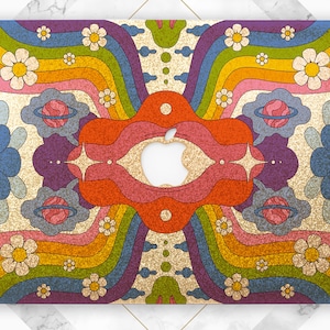 Macbook case rainbow Trippy art case Macbook case hippie Macbook case glitter Macbook Pro 16 Pro 13 2020 case Macbook M1 case Macbook Pro 14