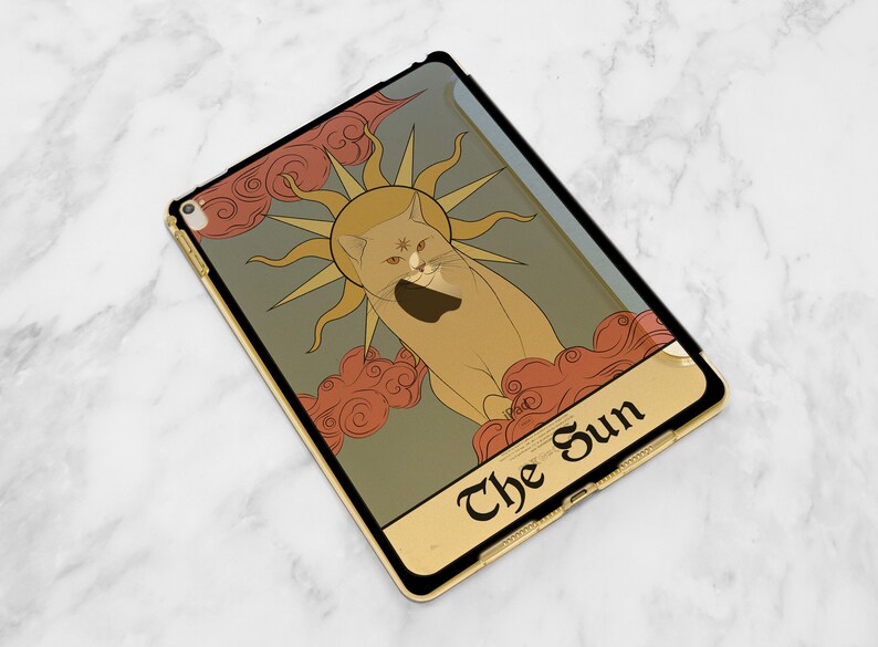 Tarotkortskonst Kattälskare gåva Svart magisk konst iPad-skal katt iPad smart-skal iPad mini 5-skal iPad Air 3-skal iPad mini 4 iPad-skal 9 7 bild 2