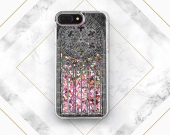 ゴシックフレスコ電話ケースグリッターパターンiPhone X iPhone 8+ケースSamsung s9ケースクリアケースiPhone XS iPhone 8 iPhone 7+ s10