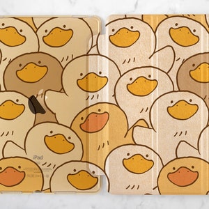 iPad case duck Funny birds art iPad case golden iPad case animal Cute cartoon print Rose gold iPad case iPad flip stand iPad mini 5 iPad Air