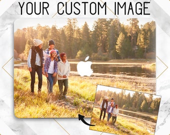 Custom photo print Macbook hard case Personalized cover Your photo here Macbook case unique Cute gift case Air Pro M3 M2 M1 Birthday gift