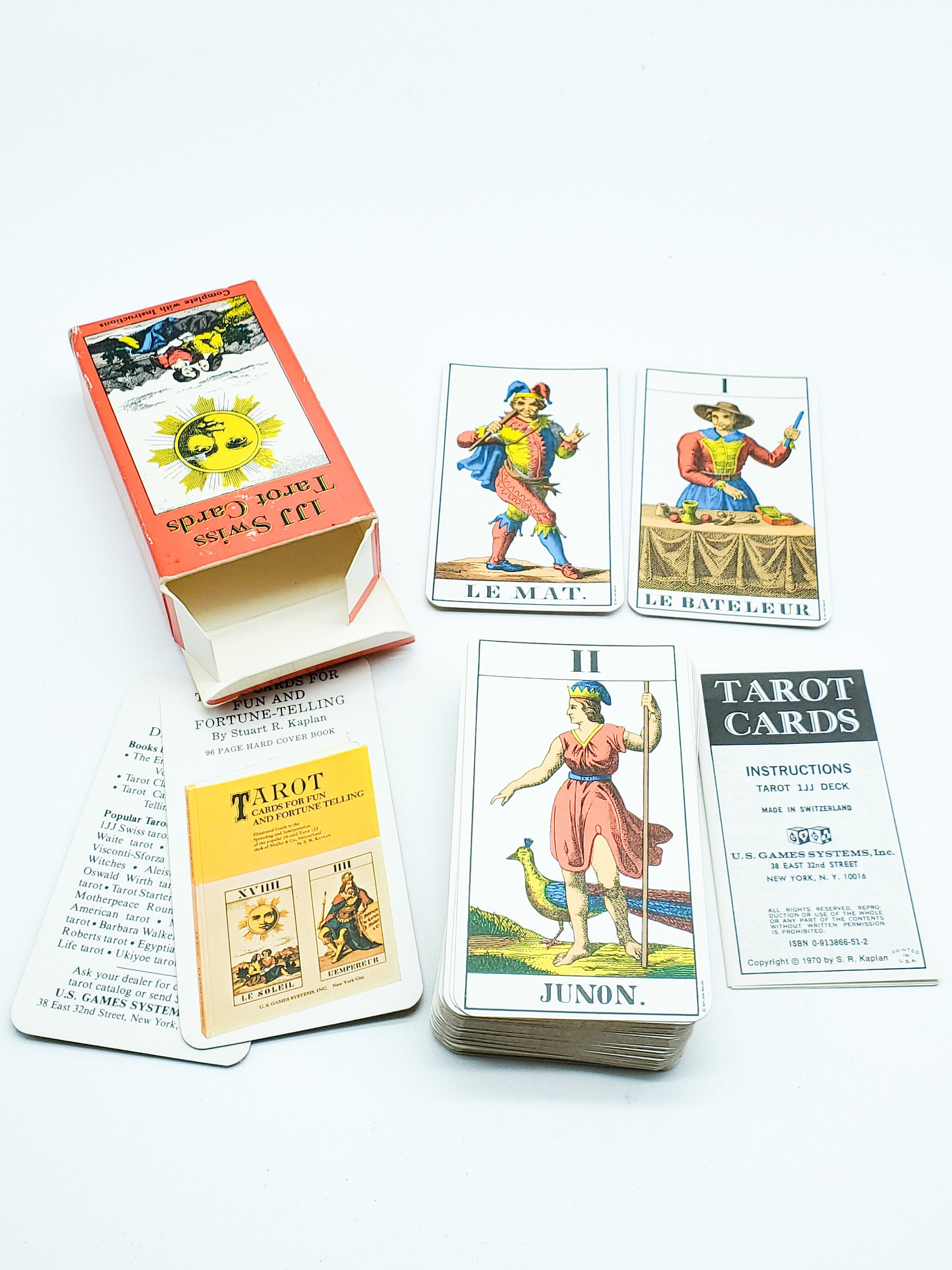 Jeu de cartes de tarot vintage, AG Muller Swiss Cards 78 Set
