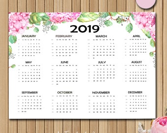 Calendario anual 2019 Calendario 2019 calendario 