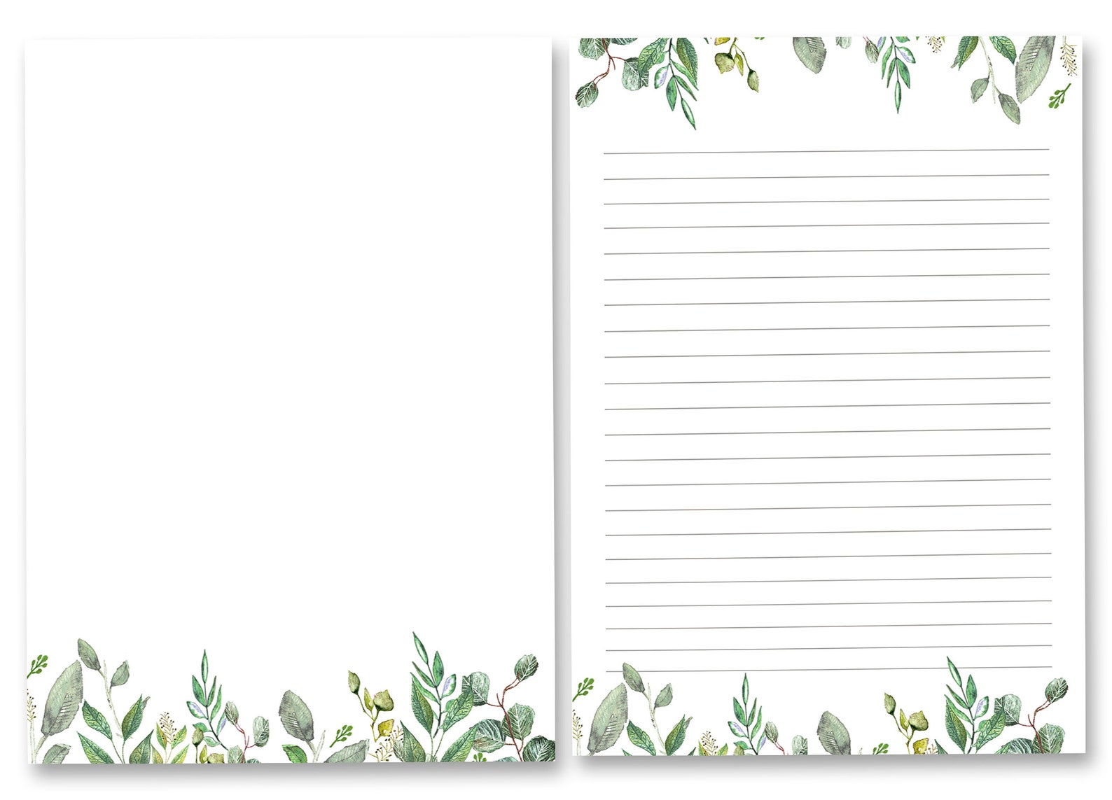 Stationery Writing Paper Printables Letter paper 5x7 | Etsy